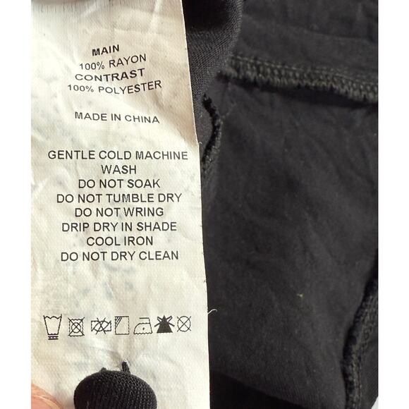 Three of Something Blouse Womens XL Black Lace Long Sleeve Business Casual - Picture 11 of 13